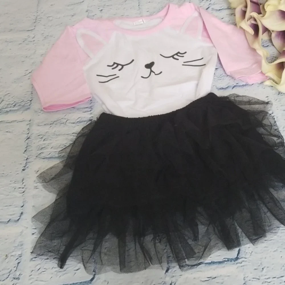 Boutique Two Piece Top and Tulle Skirt Outfit